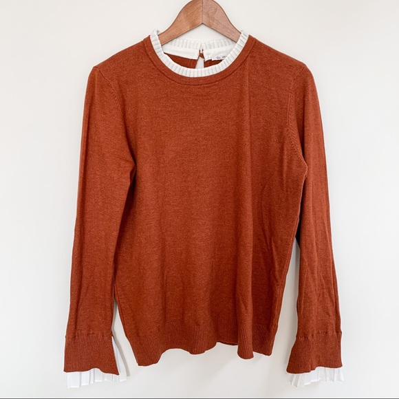 burnt orange ruffle sleeves - Picture 4 of 9
